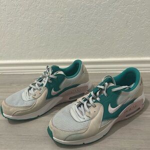 Nike Women's Teal and Pink Air Max Sneakers